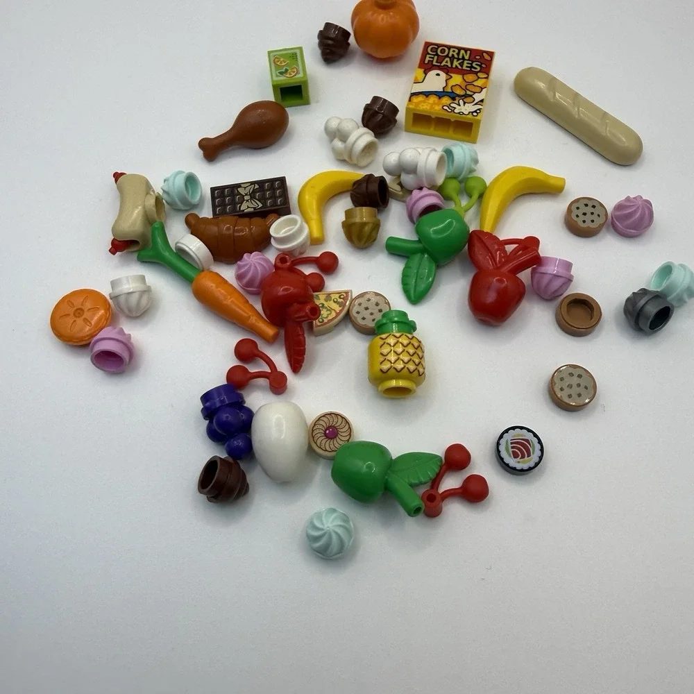 LEGO Piece Minifigs Friends Lego Food Accessories Lot of 50 pieces 007 - Picture 6 of 6